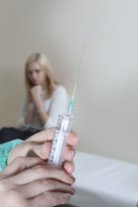 Woman afraid of vaccine