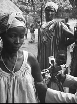 African woman getting vaccinated